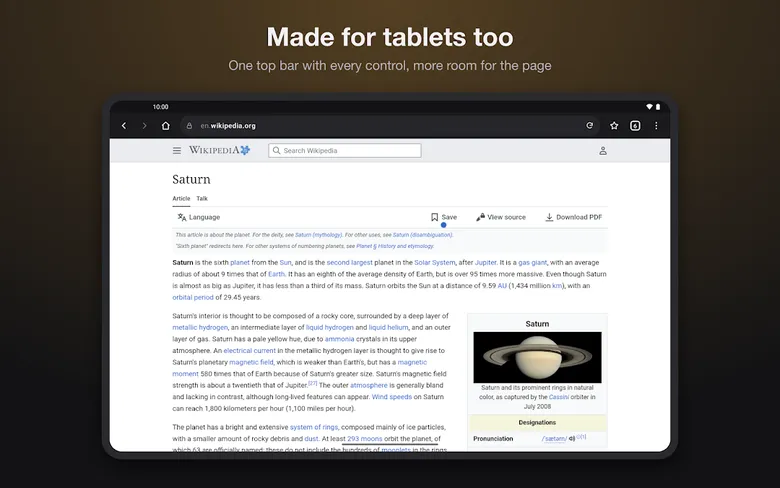 Upket Browser screenshot